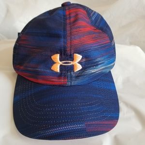Under Armour Youth Hat blue red peach Embroidered Logo